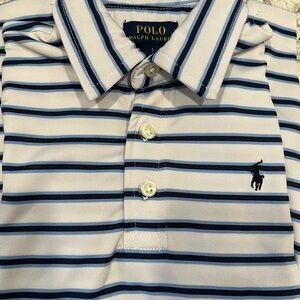 NWOT Polo by Ralph Lauren Kids Striped Shirt - Blue and White Performance polo